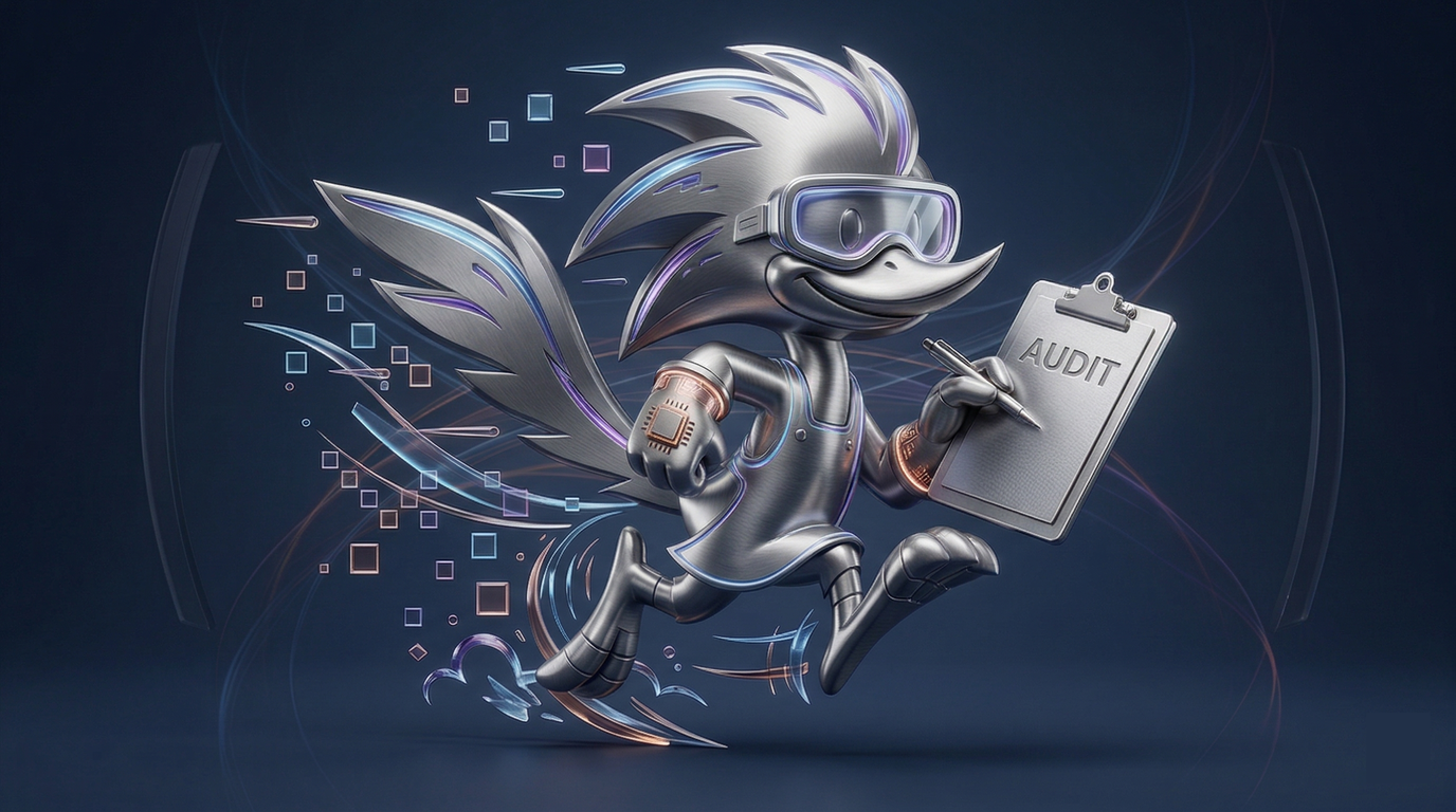 Abstract visualization of code audit pipeline